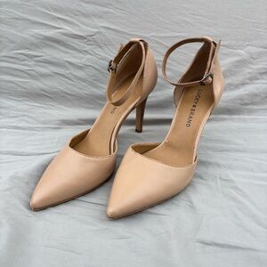 Lucky Brand Women's Tan Ankle Strap Heels Size 7.5